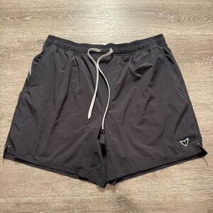 KORSA Shorts Mens XXL Black Road Runner‎ Lined Drawstring Running Casual Adult